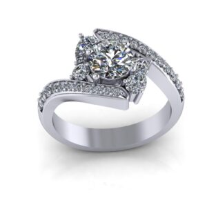 Eternity Elegance Round Diamond Ring Made In 18/14/10KT Gold Studded With Certified Lab Diamond For The Wedding And Anniversary Gift For Her