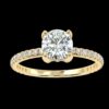 Beautiful Solitaire Wedding Diamond Ring Made In 18 / 14 / 10 KT Gold Embellished With Certified Lab Diamonds For The Anniversary Gift