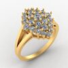 Unique Style Round Diamond Ring Made In 18 / 14 / 10 KT Gold Embellished With Certified Lab Diamonds For The Anniversary And Birthday Gift
