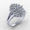 Unique Style Round Diamond Ring Made In 18 / 14 / 10 KT Gold Embellished With Certified Lab Diamonds For The Anniversary And Birthday Gift