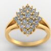 Unique Style Round Diamond Ring Made In 18 / 14 / 10 KT Gold Embellished With Certified Lab Diamonds For The Anniversary And Birthday Gift