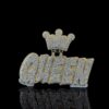 Iced Out Queen Pendant Made In 18 / 14 / 10 KT Gold Embellished With Shinny Diamonds For The Birthday And Anniversary Gift For Her