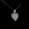 Iced Out Baguette Heart Pendant Made In 18 / 14 / 10KT Gold Embellished With Shinny Moissanite Diamond For The Birthday And Anniversary Gift