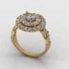 Beautiful Round Diamond Ring Made In 18 / 14 / 10KT Gold Embellished With Certified Lab Diamond For The Wedding And Anniversary Gift For Her