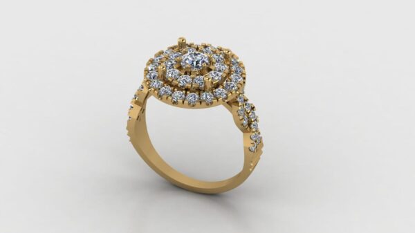 Beautiful Round Diamond Ring Made In 18 / 14 / 10KT Gold Embellished With Certified Lab Diamond For The Wedding And Anniversary Gift For Her