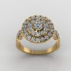 Beautiful Round Diamond Ring Made In 18 / 14 / 10KT Gold Embellished With Certified Lab Diamond For The Wedding And Anniversary Gift For Her