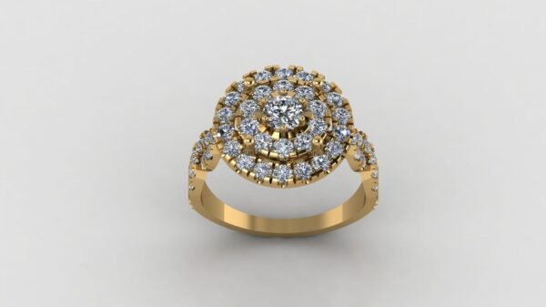 Beautiful Round Diamond Ring Made In 18 / 14 / 10KT Gold Embellished With Certified Lab Diamond For The Wedding And Anniversary Gift For Her