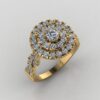 Beautiful Round Diamond Ring Made In 18 / 14 / 10KT Gold Embellished With Certified Lab Diamond For The Wedding And Anniversary Gift For Her
