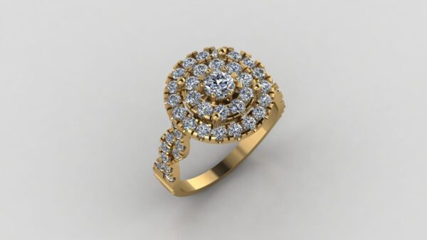 Beautiful Round Diamond Ring Made In 18 / 14 / 10KT Gold Embellished With Certified Lab Diamond For The Wedding And Anniversary Gift For Her