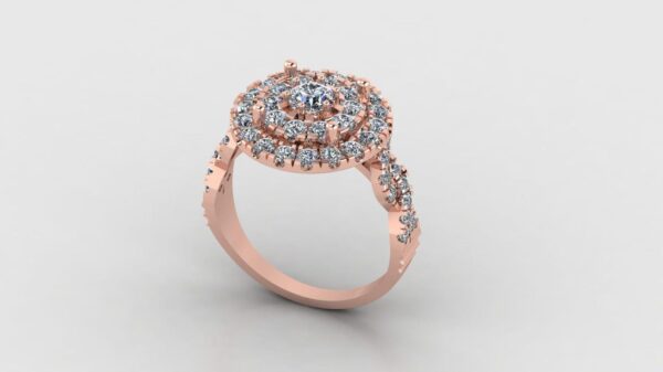 Beautiful Round Diamond Ring Made In 18 / 14 / 10KT Gold Embellished With Certified Lab Diamond For The Wedding And Anniversary Gift For Her