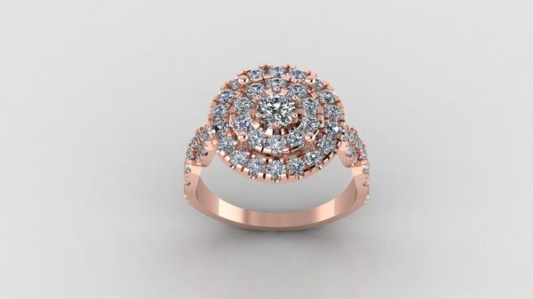 Beautiful Round Diamond Ring Made In 18 / 14 / 10KT Gold Embellished With Certified Lab Diamond For The Wedding And Anniversary Gift For Her