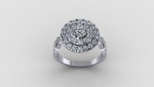 Beautiful Round Diamond Ring Made In 18 / 14 / 10KT Gold Embellished With Certified Lab Diamond For The Wedding And Anniversary Gift For Her