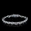 Iced Out Unisex Bracelet Made In 18 / 14 / 10 KT Gold Studded With Shinny Moissanite Diamonds For The Birthday And Anniversary Gift For Her