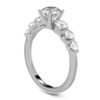 Unique Style Round Diamond Ring Made In 18 / 14 / 10KT Gold Embellished With Certified Lab Diamond For Wedding And Anniversary Gift For Her