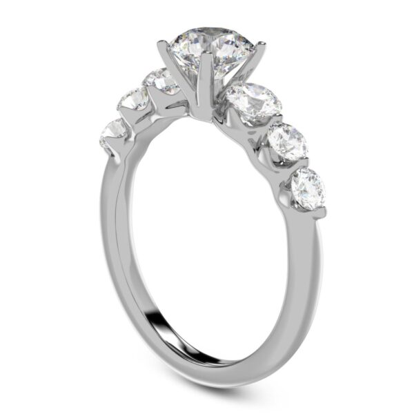Unique Style Round Diamond Ring Made In 18 / 14 / 10KT Gold Embellished With Certified Lab Diamond For Wedding And Anniversary Gift For Her