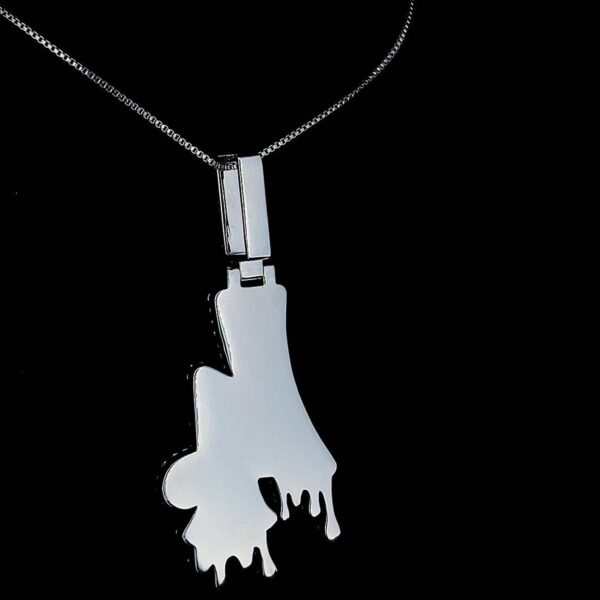 Iced Out Any Lucky Single Digit Number Pendant Made In 925Sterling Silver Studded With Shinny Moissanite Diamond For Birthday And Lucky Gift