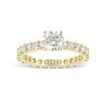 Beautiful Round Diamond Ring Made In 18 / 14 / 10KT Gold Embellished With Certified Lab Diamond For The Wedding And Anniversary Gift For Her