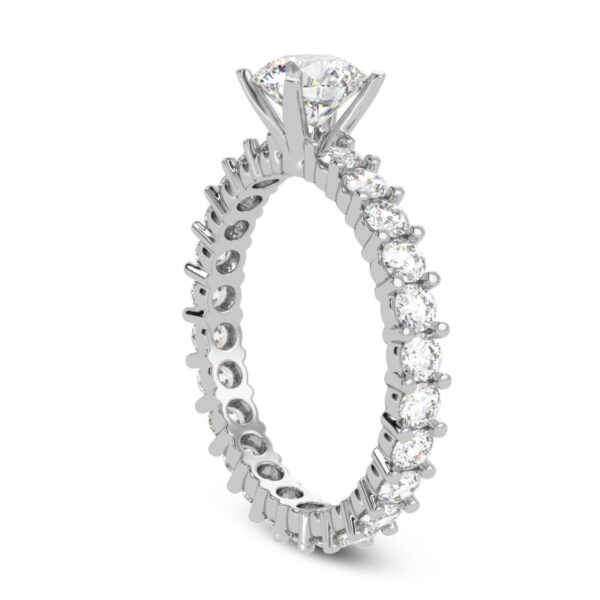 Beautiful Round Diamond Ring Made In 18 / 14 / 10KT Gold Embellished With Certified Lab Diamond For The Wedding And Anniversary Gift For Her