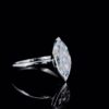 Unique Setting Marquise Diamond Ring Made In 18 / 14 / 10KT Gold Embellished With Certified Lab Diamonds For Anniversary And Wedding Gift