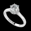 Solitaire Round Engagement Ring Made In 18 / 14 / 10 KT Gold Embellished With Certified Lab Diamonds For The Wedding And Anniversary Gift