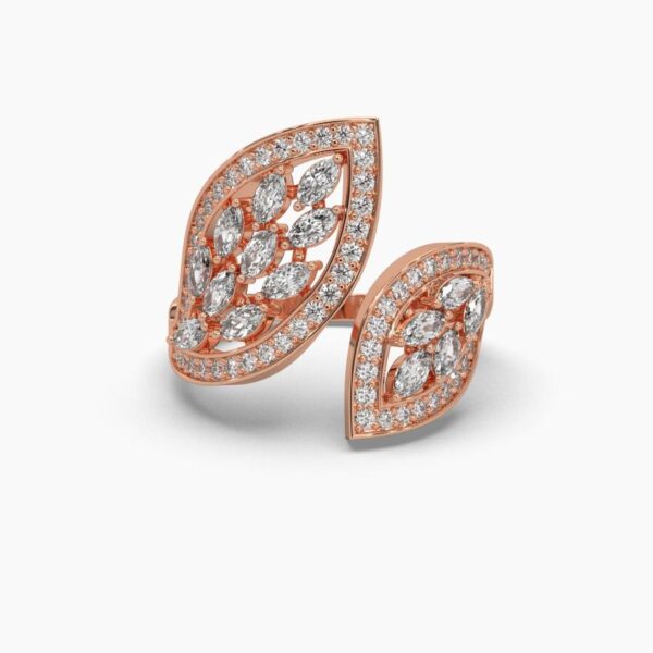 Beautiful Wedding Diamond Ring Made In 18 / 14 / 10 KT Gold Embellished With Certified Lab Diamonds For The Wedding And Anniversary Gift