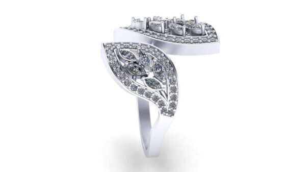 Beautiful Wedding Diamond Ring Made In 18 / 14 / 10 KT Gold Embellished With Certified Lab Diamonds For The Wedding And Anniversary Gift