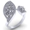 Beautiful Wedding Diamond Ring Made In 18 / 14 / 10 KT Gold Embellished With Certified Lab Diamonds For The Wedding And Anniversary Gift