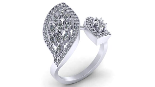Beautiful Wedding Diamond Ring Made In 18 / 14 / 10 KT Gold Embellished With Certified Lab Diamonds For The Wedding And Anniversary Gift