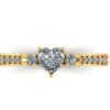 Heart Solitaire Diamond Ring Made In 18 / 14 / 10 KT Gold Studded With Certified Lab Diamonds For The Wedding And Anniversary Gift For Her