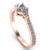 Heart Solitaire Diamond Ring Made In 18 / 14 / 10 KT Gold Studded With Certified Lab Diamonds For The Wedding And Anniversary Gift For Her