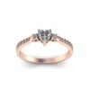 Heart Solitaire Diamond Ring Made In 18 / 14 / 10 KT Gold Studded With Certified Lab Diamonds For The Wedding And Anniversary Gift For Her