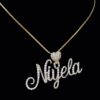 Iced Out Any Name Pendant Made In 925 Sterling Silver Studded With Shinny Moissanite Diamonds For The Birthday And Anniversary Gift For Her