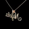 Iced Out Any Name Pendant Made In 925 Sterling Silver Studded With Shinny Moissanite Diamonds For The Birthday And Anniversary Gift For Her