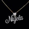 Iced Out Any Name Pendant Made In 925 Sterling Silver Studded With Shinny Moissanite Diamonds For The Birthday And Anniversary Gift For Her