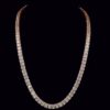 Iced Out Baguette Chain Made In 925 Sterling Silver Embellished With Shinny Moissanite Diamond For The Birthday And Anniversary Gift For Her