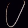 Iced Out Baguette Chain Made In 925 Sterling Silver Embellished With Shinny Moissanite Diamond For The Birthday And Anniversary Gift For Her