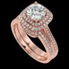 Solitaire Round Halo Ring Made In 18 / 14 / 10 KT Gold Embellished With Certified Lab Diamond For The Wedding And Anniversary Gift For Her