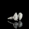 Beautiful Pear Diamond Ring Made In 18 / 14 / 10 KT Gold Embellished With Shinny Moissanite Diamond For Wedding And Anniversary Gift For Her