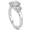 Three Stone Engagement Ring Made In 18 / 14 / 10 KT Gold Embellished With Certified Lab Diamonds For The Engagement And Wedding Gift For Her