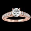 Elegant Round Diamond Wedding Ring Made In 18 / 14 / 10 KT Gold Embellished With Certified Lab Diamonds For The Wedding And Anniversary Gift
