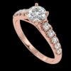 Elegant Round Diamond Wedding Ring Made In 18 / 14 / 10 KT Gold Embellished With Certified Lab Diamonds For The Wedding And Anniversary Gift