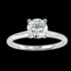 Round Solitaire Diamond Ring Made In 18 / 14 / 10 KT Gold Embellished With Certified Lab Diamonds For Anniversary And Wedding Gift For Her