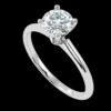 Round Solitaire Diamond Ring Made In 18 / 14 / 10 KT Gold Embellished With Certified Lab Diamonds For Anniversary And Wedding Gift For Her