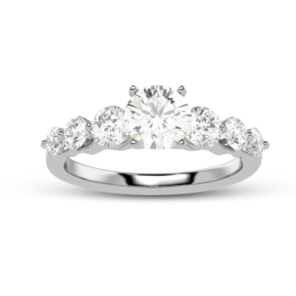 Unique Style Round Diamond Ring Made In 18/14/10 KT Gold Embellished With Certified Lab Diamond For The Wedding And Anniversary Gift For Her