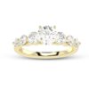 Unique Style Round Diamond Ring Made In 18/14/10 KT Gold Embellished With Certified Lab Diamond For The Wedding And Anniversary Gift For Her