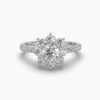 Elegance Round Diamond Ring Made In 18 / 14 / 10 KT Gold Embellished With Certified Lab Diamond For The Wedding And Anniversary Gift For Her