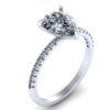 Pear Solitaire Beautiful Ring Made In 18 / 14 / 10 KT Gold Studded With Certified Lab Diamonds For The Wedding And Anniversary Gift For Her