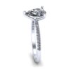 Pear Solitaire Beautiful Ring Made In 18 / 14 / 10 KT Gold Studded With Certified Lab Diamonds For The Wedding And Anniversary Gift For Her