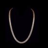Iced Out Baguette Chain Made In 925 Sterling Silver Embellished With Shinny Moissanite Diamond For The Birthday And Anniversary Gift For Her
