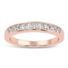 Eternity Elegance Round Diamond Ring Made In 18/14/10 KT Gold Studded With Shinny Moissanite Diamonds For The Wedding And Anniversary Gift